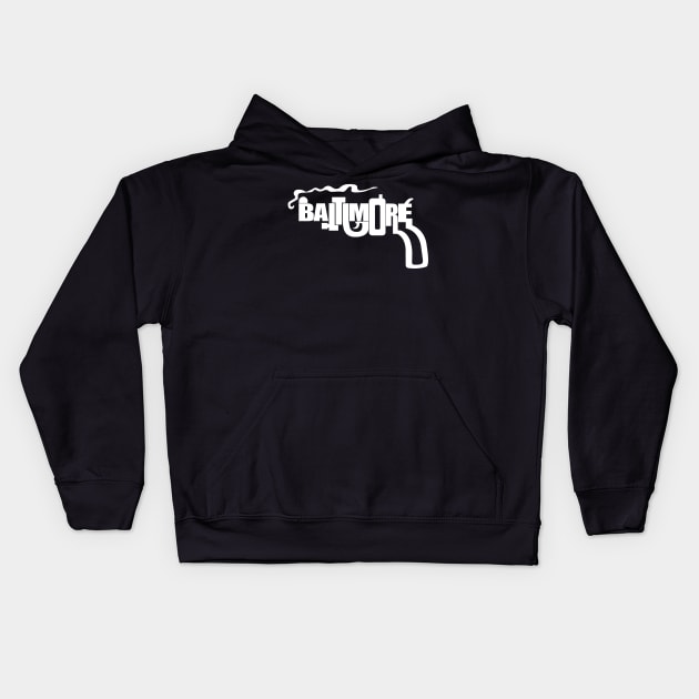 Baltimore Smoking Gun // Charm City Tribute Kids Hoodie by darklordpug